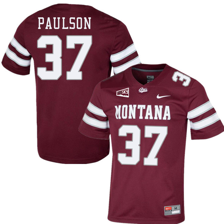 Kraig Paulson Grizzlies Jersey,University Of Montana Grizzlies #37 Kraig Paulson Jersey-Maroon